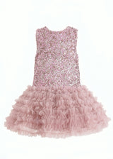 Pink Sequin & Tulle Party Dress