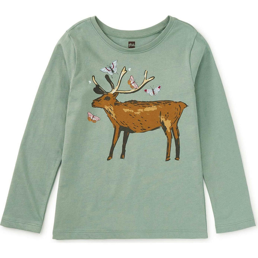 & Butterflies Graphic Tee, Green