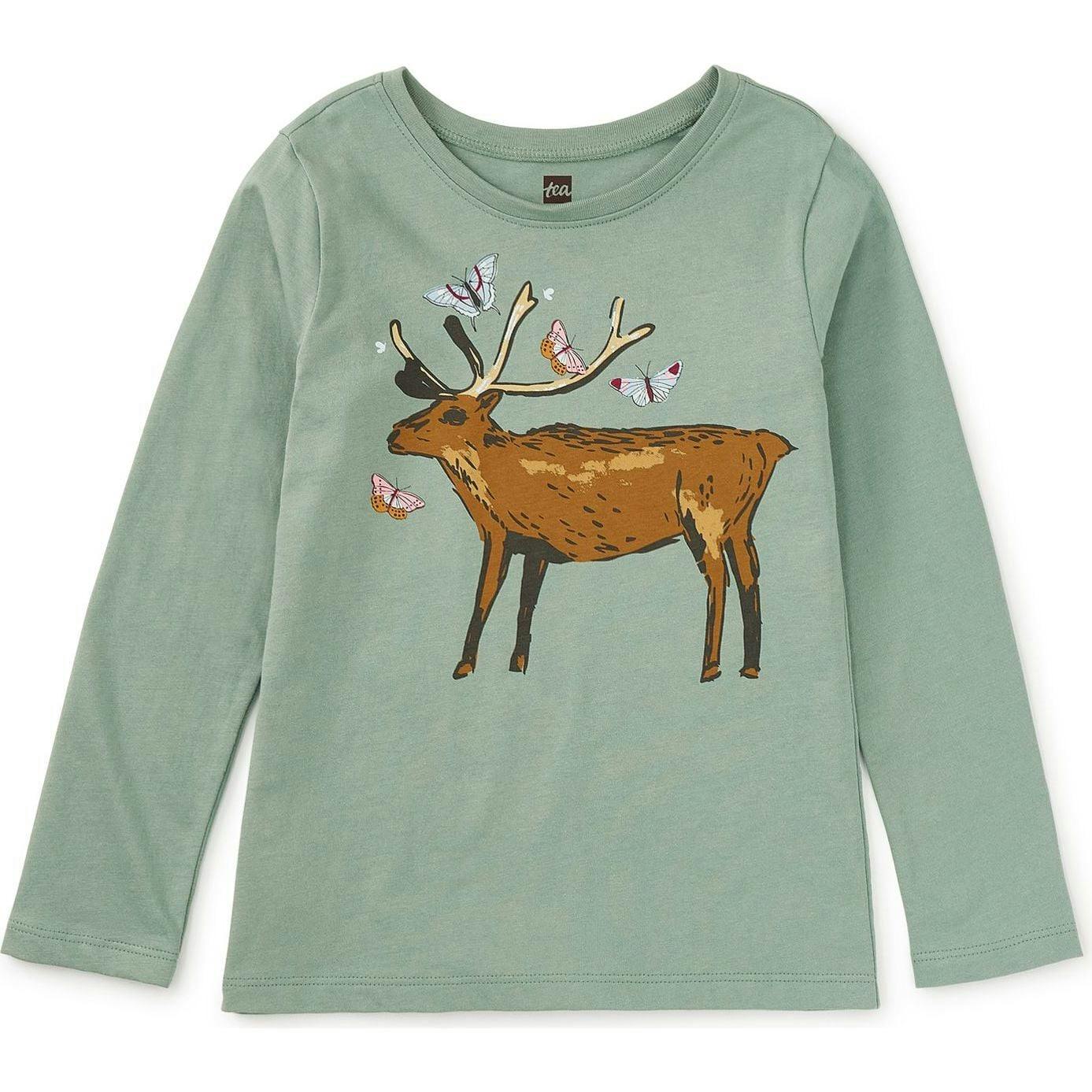 & Butterflies Graphic Tee, Green