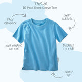 TAYLOR 10-Pack Toddler Short Sleeve T-Shirts