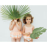 Amelia one piece in peach pink and ivory