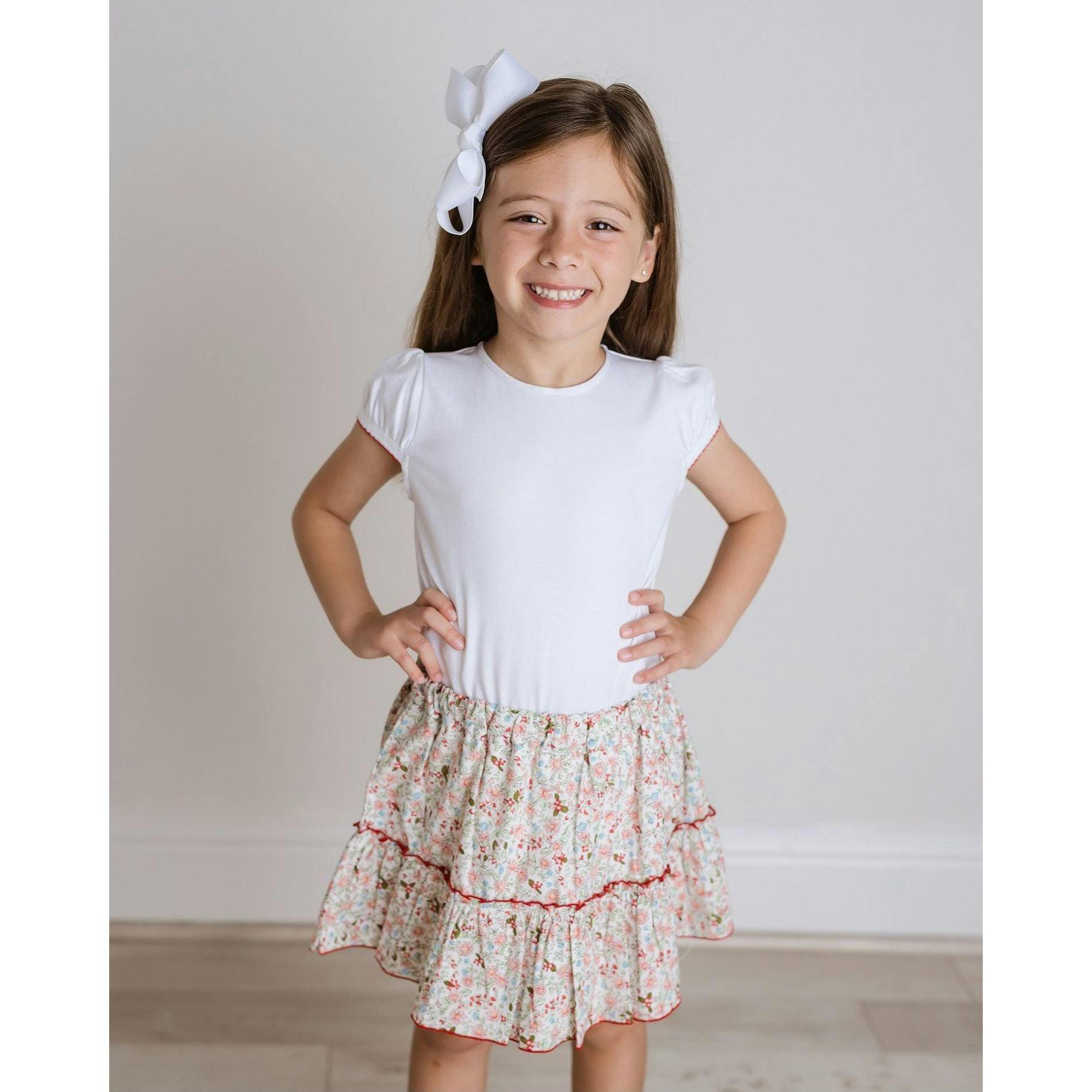 Floral Ruffle Skort Set