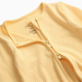 Ribbed Clever Zip Footed Baby Pajamas