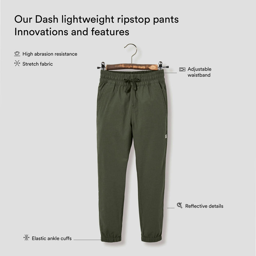 Dash Lightweight Elastic Waist Drawstring Ripstop Pants