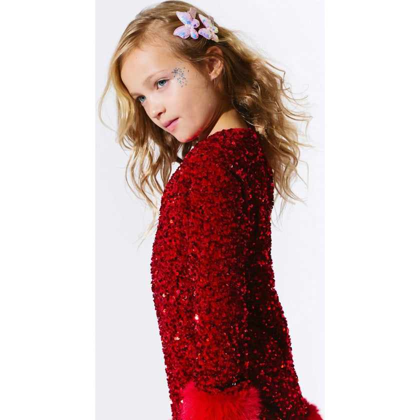 Ruby Shimmer Dress
