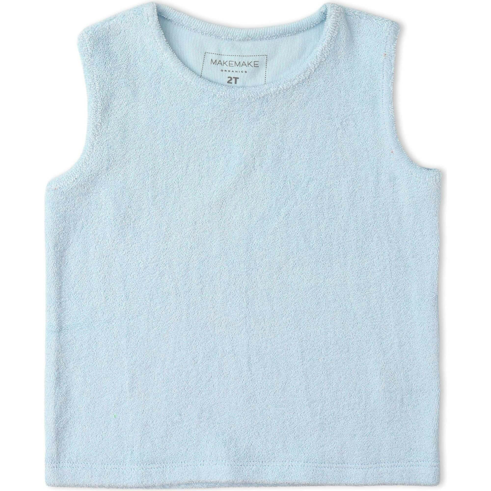 Organic Sleeveless Tee & Shorts Set - Light Blue