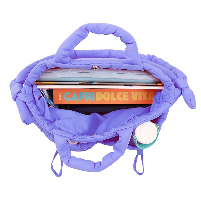 Puffy Tote in Purple