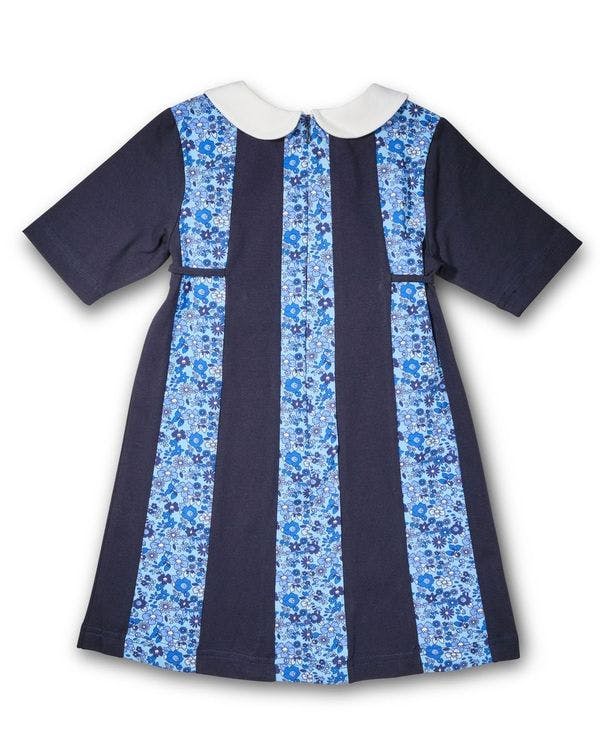 Floral Print Knit Colorblock Dress
