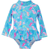 UPF 50+ Alissa Infant Ruffle Rash Guard Swimsuit - New