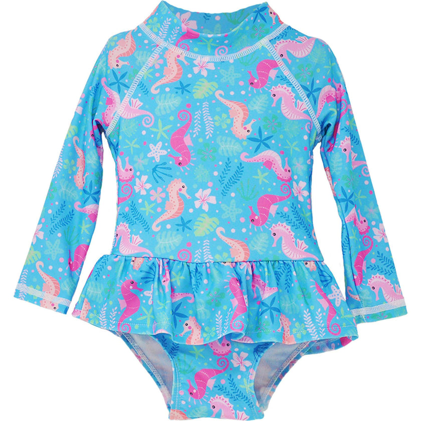 UPF 50+ Alissa Infant Ruffle Rash Guard Swimsuit - New