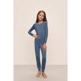 Kids TENCEL Modal Unisex Long PJ Set, Blue
