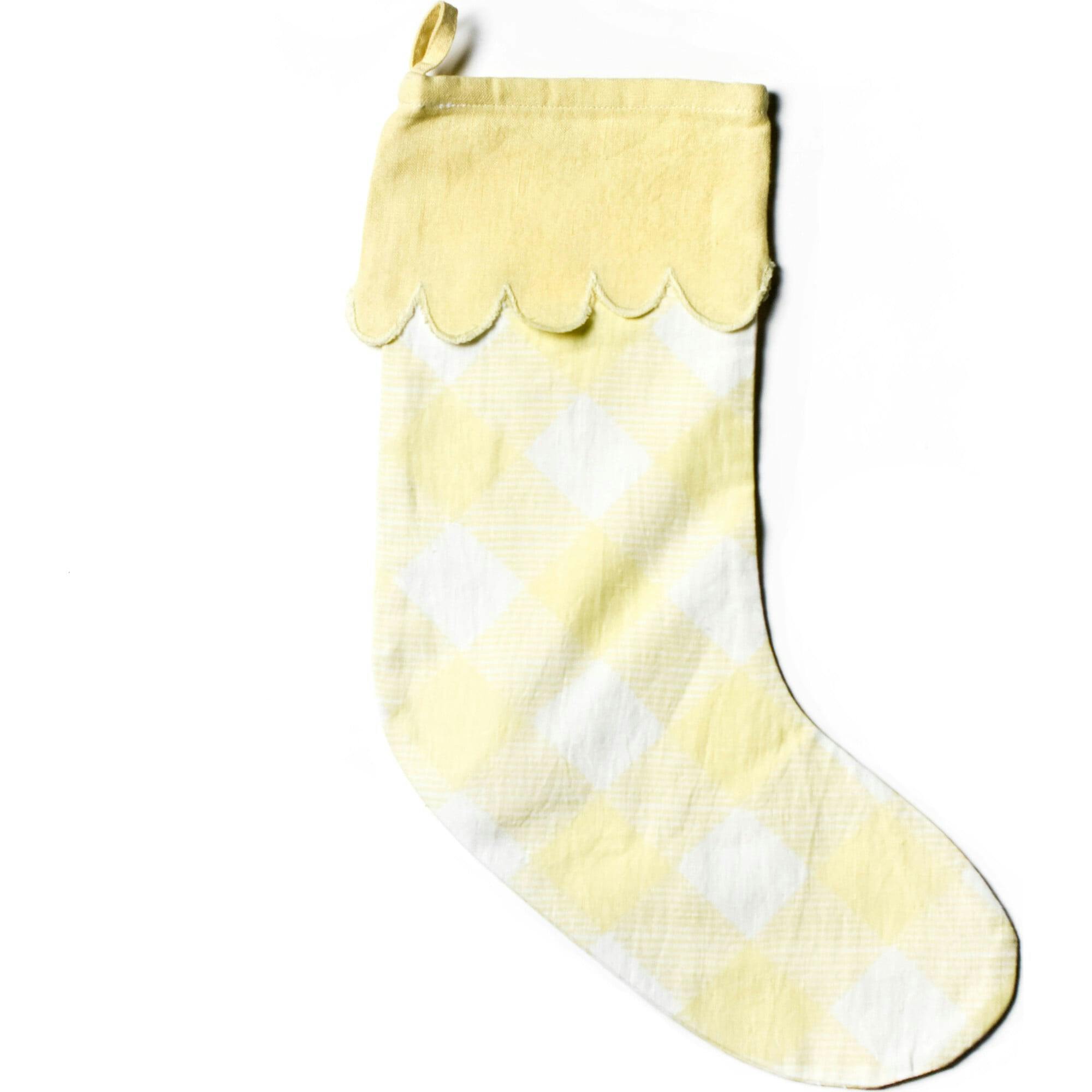 Ecru Buffalo Stocking With Trim