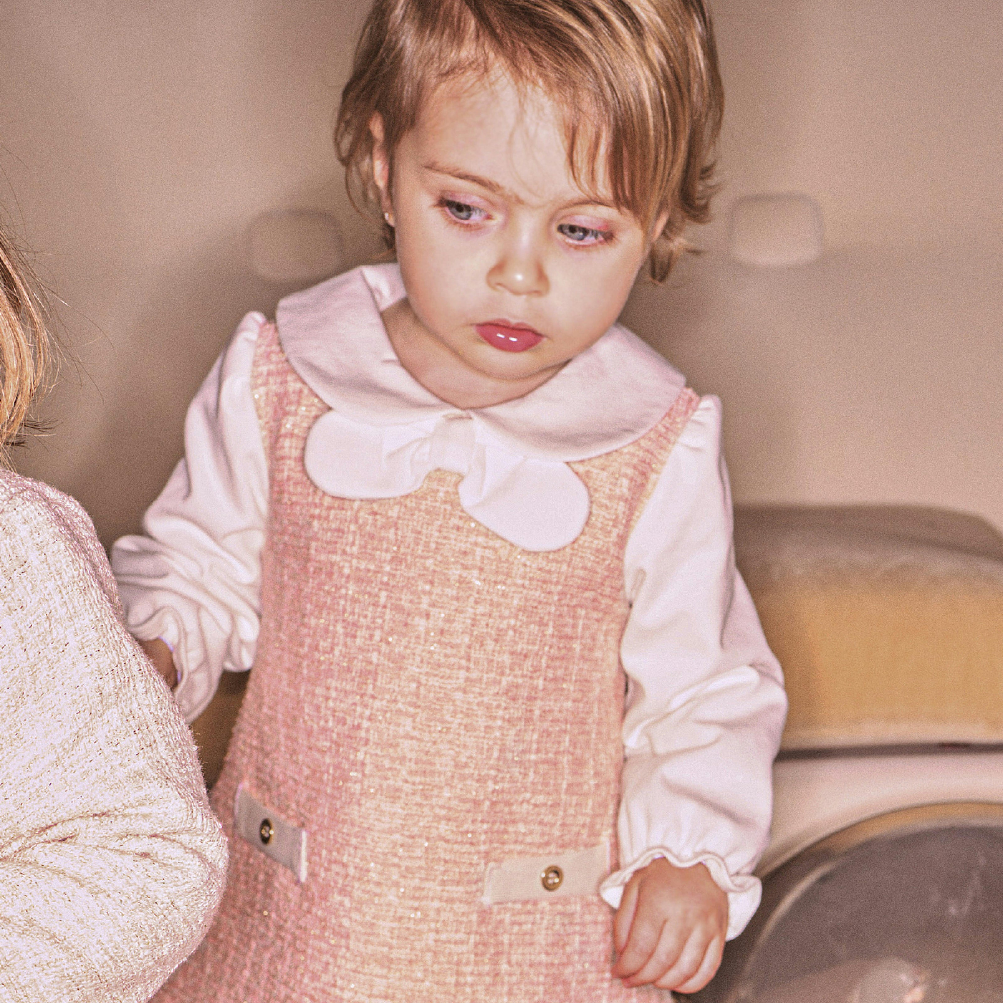 Pink Textured Baby Dress
