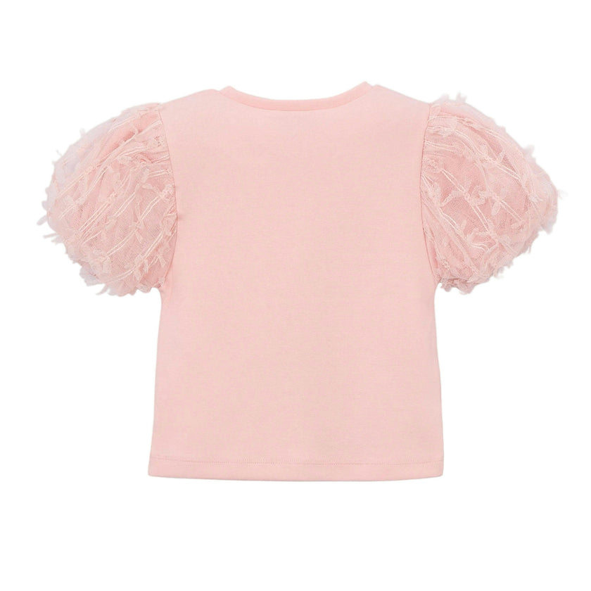 Pink Baby Top With Puff Sleeves
