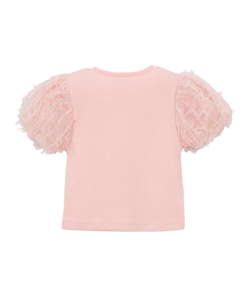 Pink Baby Top With Puff Sleeves