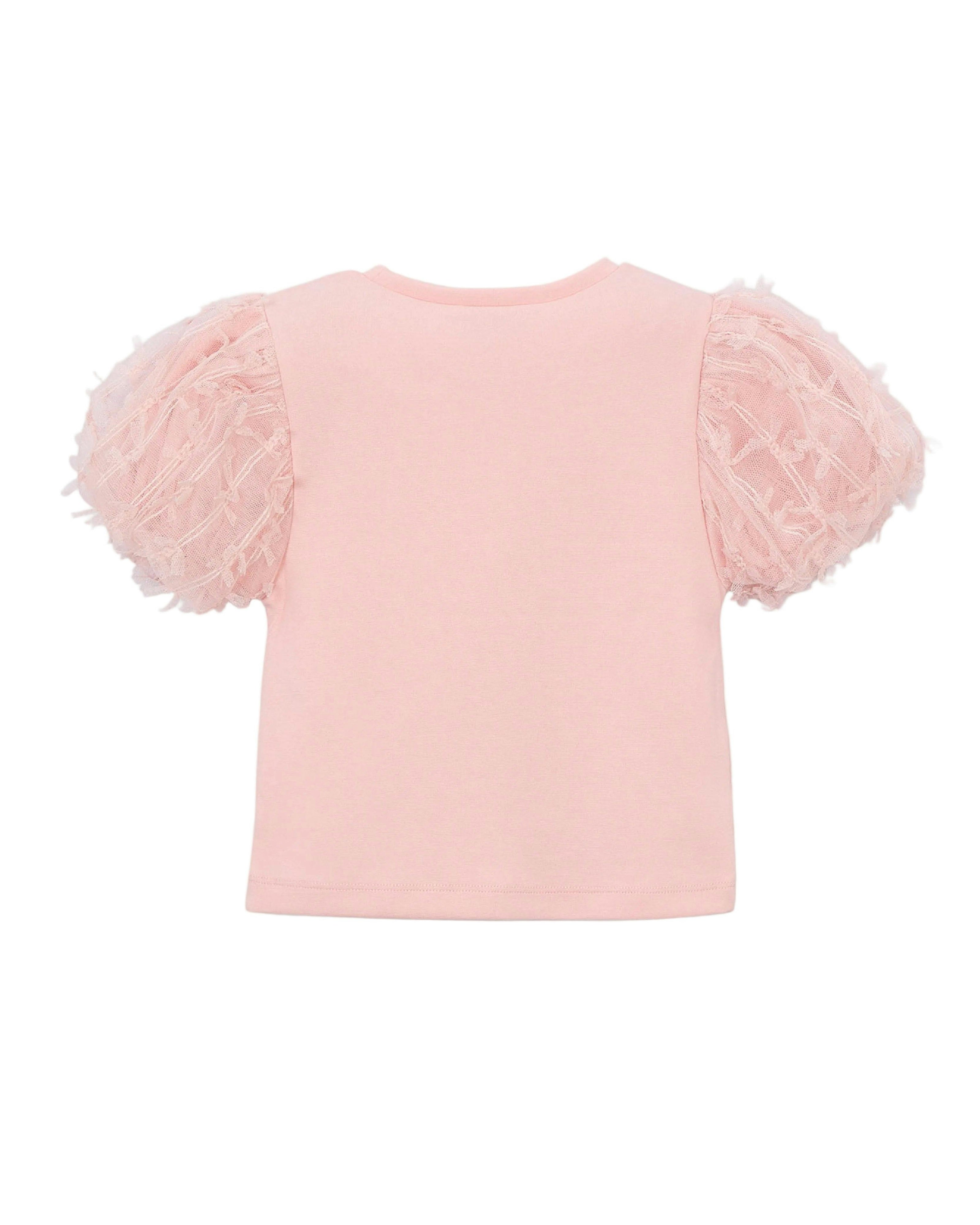 Pink Baby Top With Puff Sleeves