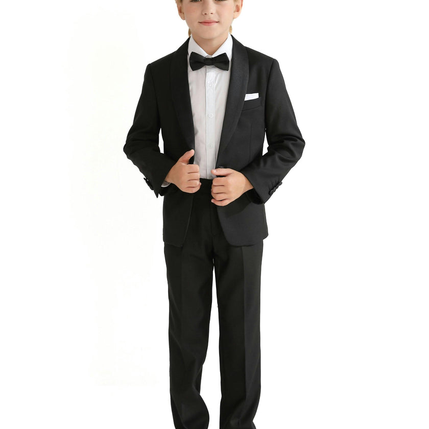 Black Shawl Lapel Wool Suit