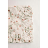 Lilac Vine Scroll Timeless Floral Ruffle Zipper Pouch