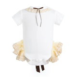 White Elvira Lace Onesie