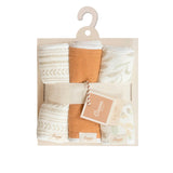 Willow Copper Leaf Cotton Burp Cloth (Set of 3)