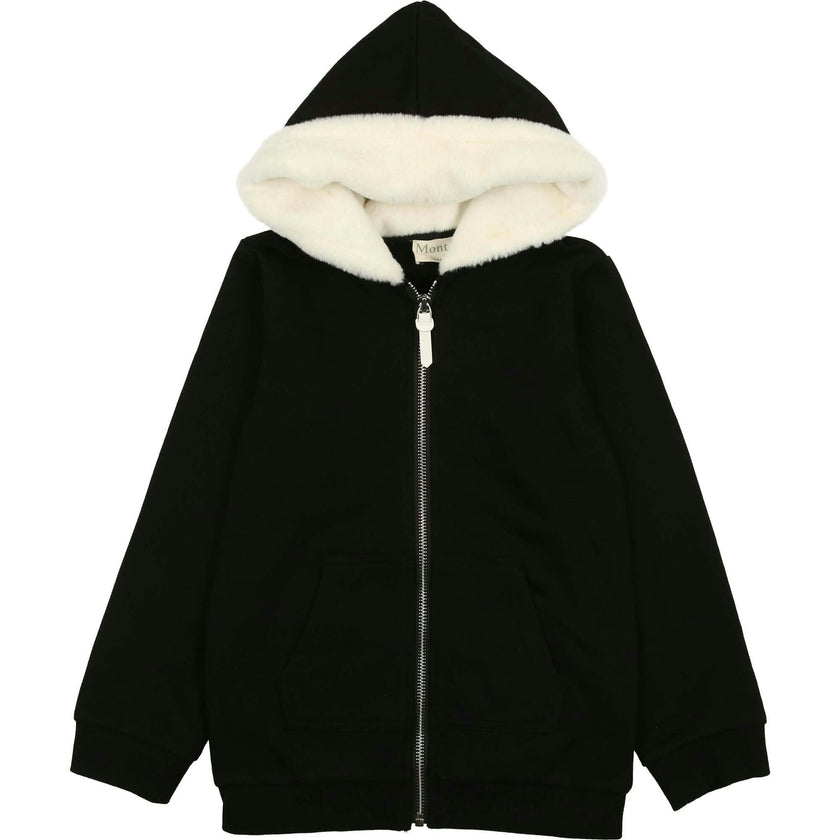 Couture Contrast Zip-Up with Fur Lined Hood