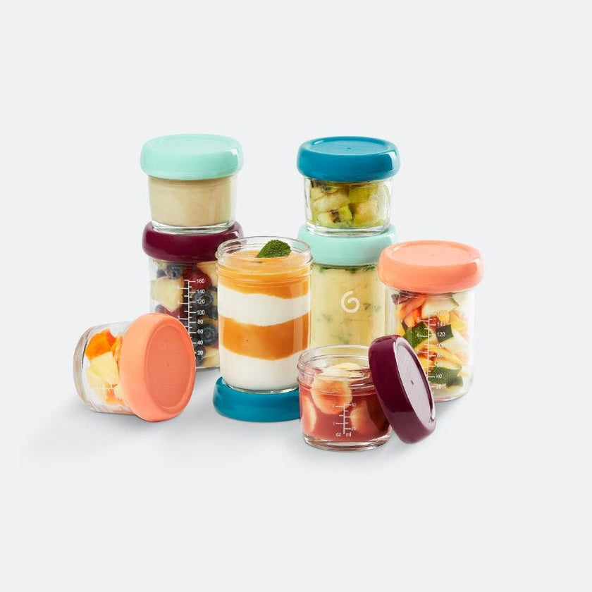 Glass Babybols Baby Food Storage Containers (Airtight, Leakproof Meal Prep Bowls)
