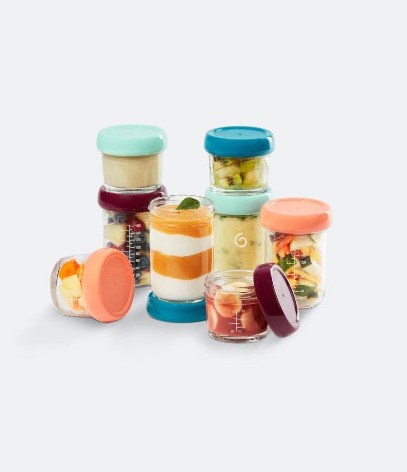 Glass Babybols Baby Food Storage Containers (Airtight, Leakproof Meal Prep Bowls)