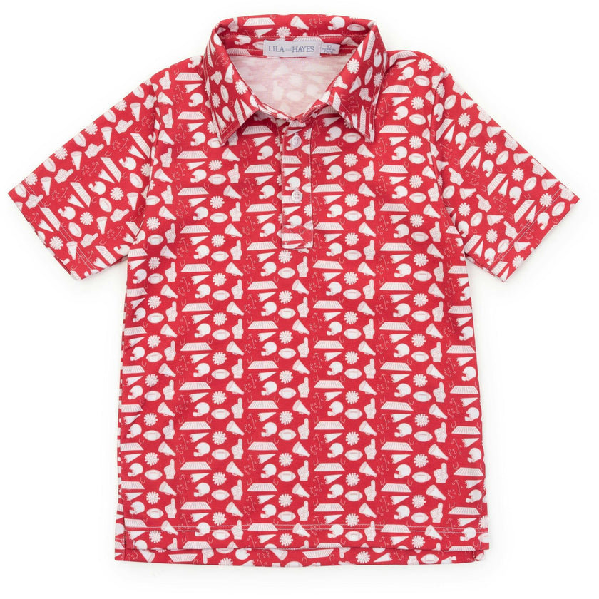 Griffin Boys' Pima Cotton Polo Golf Shirt - Pep Rally Red