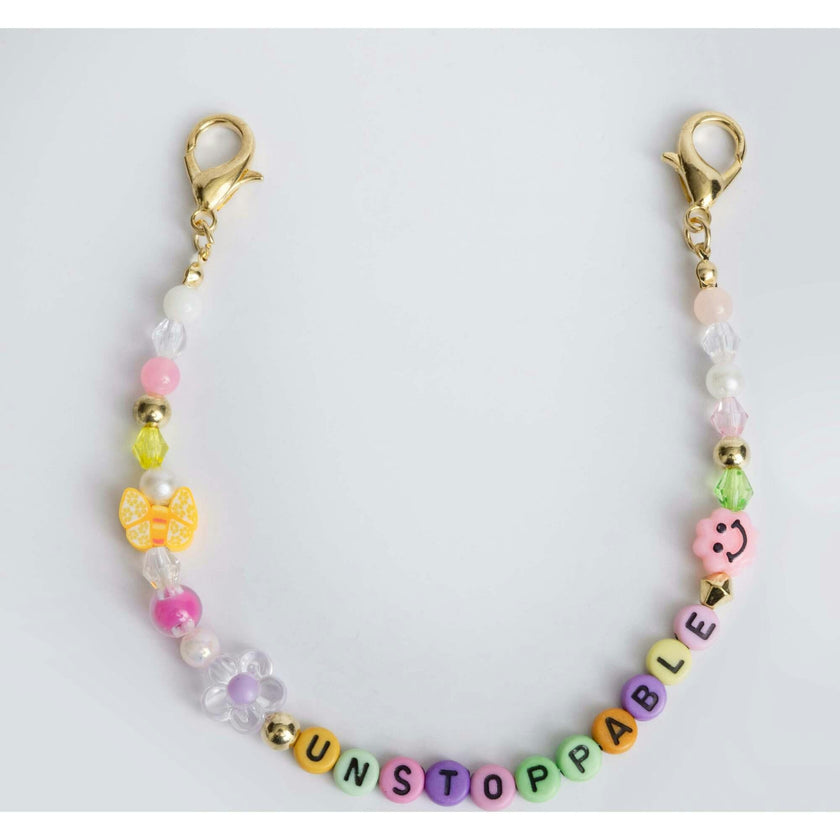 JMBM Kids Unstoppable Clip On Beaded Word Bag Chain