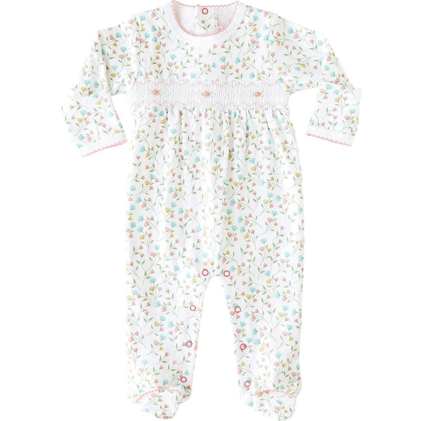 Pink Arabella Smocked Footie