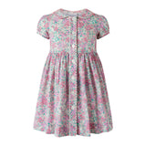 Pink Floral Button-Front Dress
