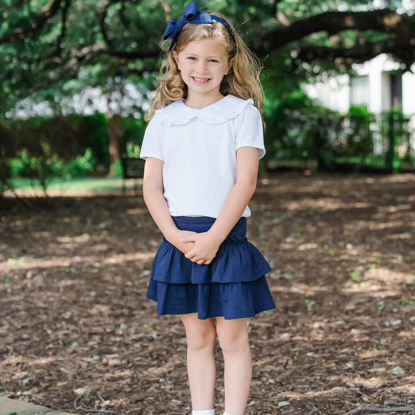 Emily Girls' Pima Cotton Short Sleeve Shirt