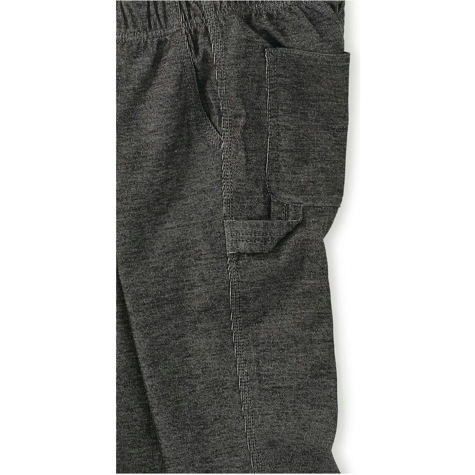 Denim-Like Carpenter Pants, Black