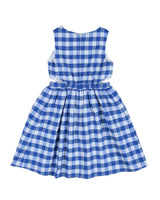 Plaid Seersucker Dress w/ Side Cut-Out