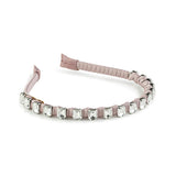 Halo Luxe Crystal Satin Headband - Mauve