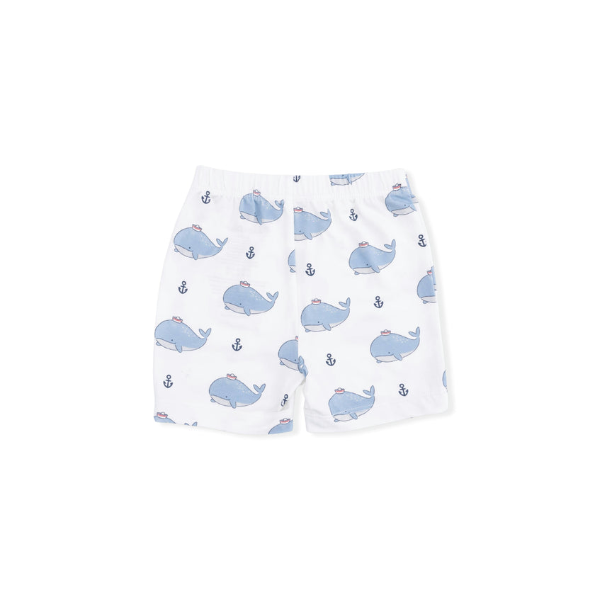 Bubbly Sailor Whales Blue - Loungewear Short Set