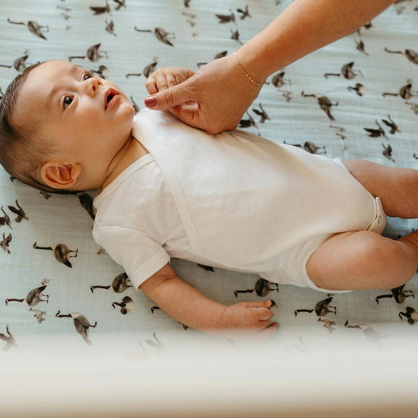 Goose Bamboo Crib Sheet