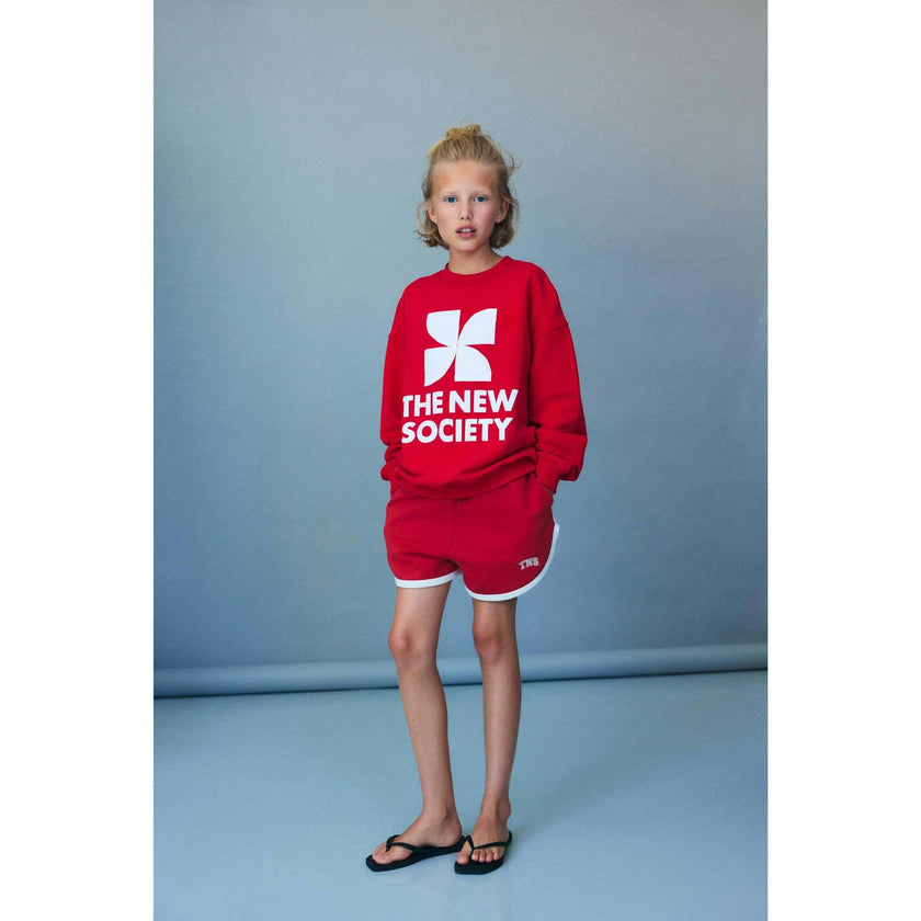 TNS Logo Teen Sweatshirt Tulip Red