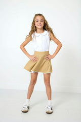 khaki twirly skort