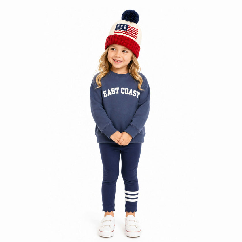 American Flag Bobble Hat