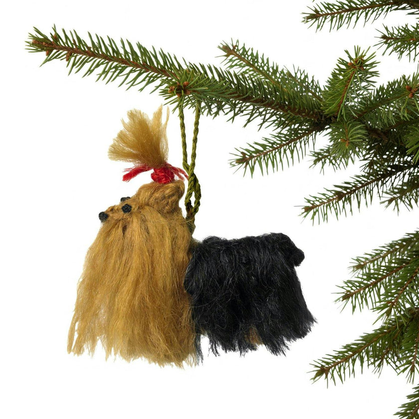 Yorkshire Terrier (Yorkie) Dog Hand Knit Christmas Ornament