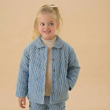 Striped Soft Padded Denim Jacket
