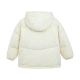 Cream Quilted Bow Pocket Jacket