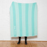 Custom Personalized Sustainable Knit Throw Blanket - Herringbone Stripe