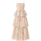 Alanna Frill Embroidered Maxi Dress (Women)