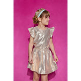 Metallic Elastic Waist Pull-On Circle Skirt