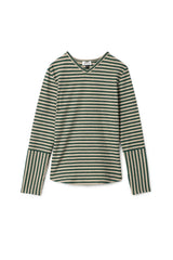 Stripped Vneck Top