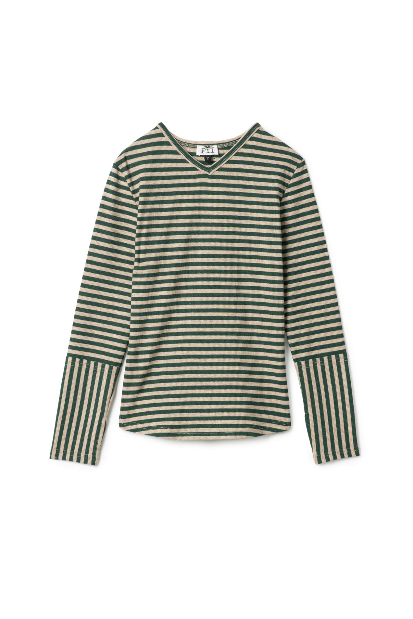 Stripped Vneck Top