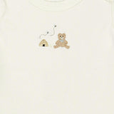Pima Embroidered Pajama Set in Honey Bear