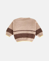 Boxy Striped Sweater - Fuzzy